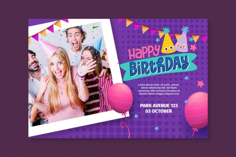 Banner para Aniversário Personalizado Jardim Coimbra - Mini Banner Personalizado