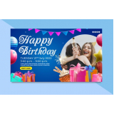 banner para aniversário personalizado valor Parque Penha